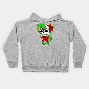 Skull, Roses, and Snake Kids Hoodie